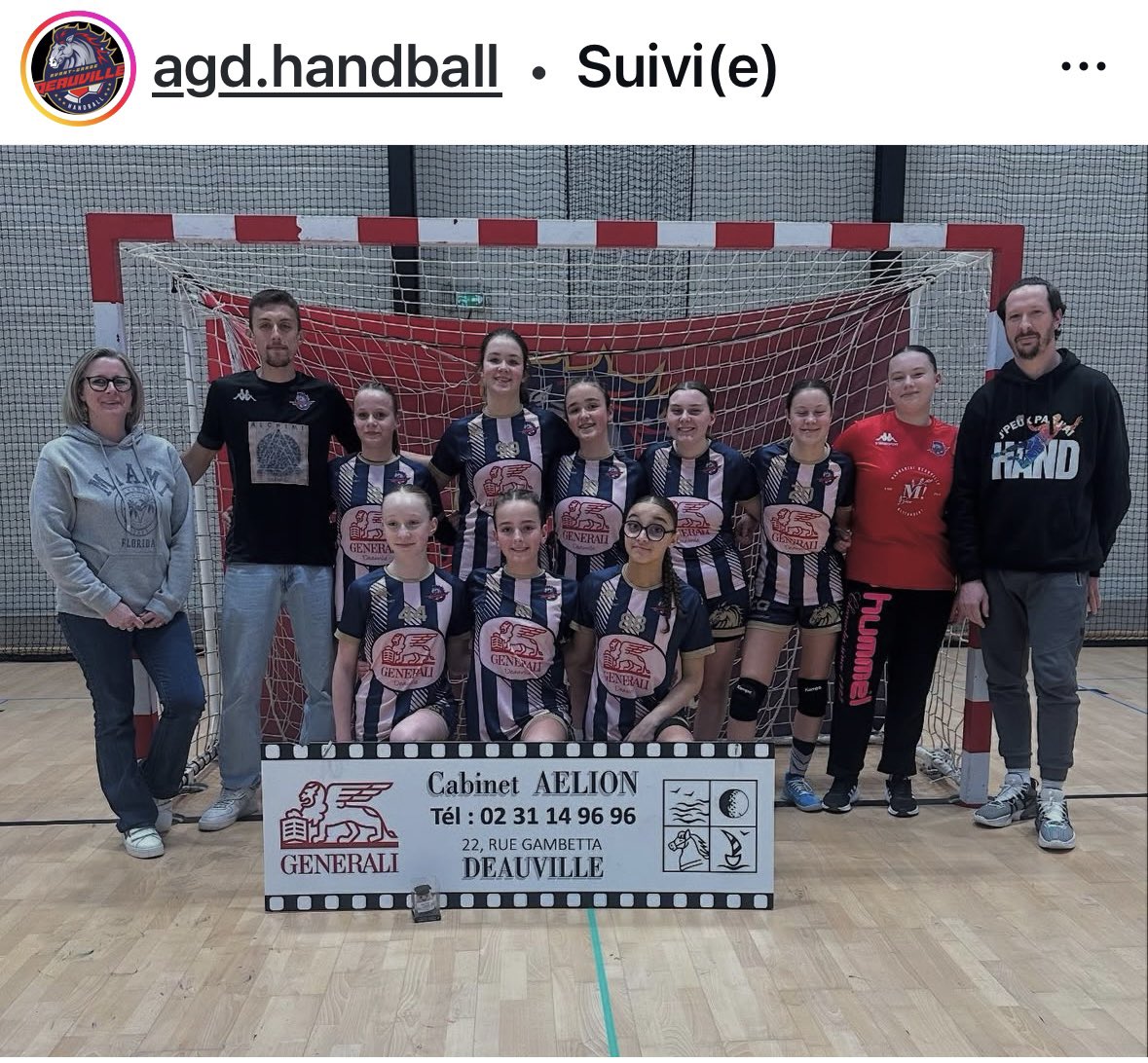 Sacrée performance des
#Pitchounettes #U15 #région de l’#AGD #Handball 🤾🏼‍♀️de #Deauville qui remportent en championnat leur duel face à #CaenEst, la référence du hand féminin dans le département.
Elles défendent fièrement les couleurs de #Generali 🦁 et du #CabinetAelionAssurances
