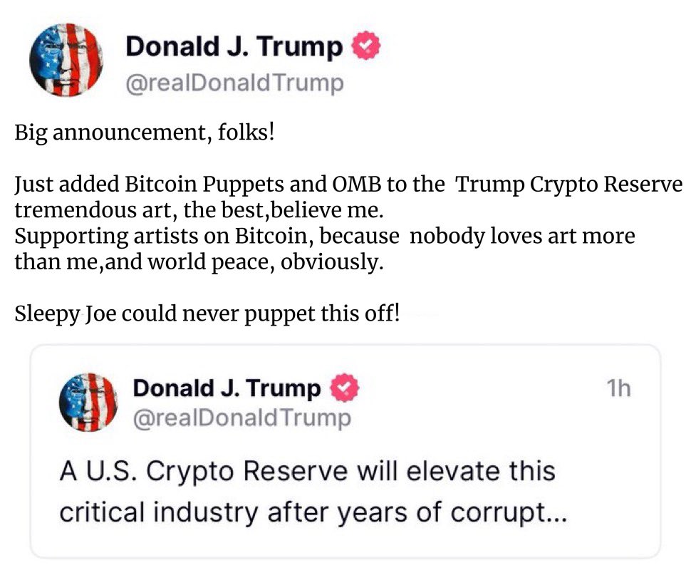 WOW !
Thank you Mr. President 

Art on ₿itcoin.