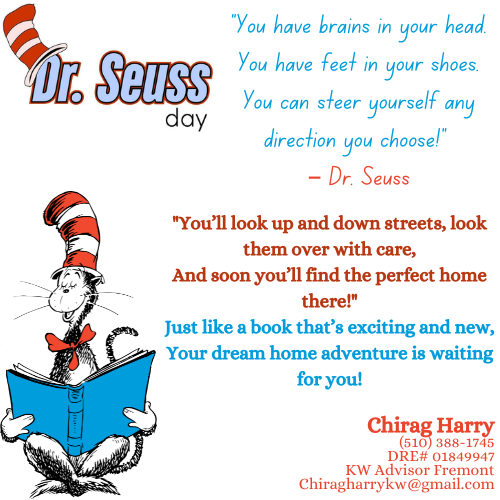 ChiragHarry's tweet photo. #drseuss
#reading #learning #findingjoy
Read, Explore and Look Around…
The Perfect Home Can Soon Be Found!
Today on Dr. Seuss Day, let’s celebrate reading, learning and finding the right place to call home because every great chapter begins with knowledge!
#dreamhome #bayarea https://t.co/CpJ9ekkA7K