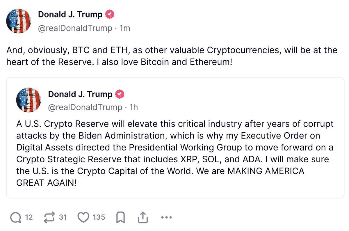 Internacionales | El presidente de EE.UU., @realDonaldTrump anuncia  inclusión de Bitcoin en la reserva estratégica y el precio supera los  $91,000.