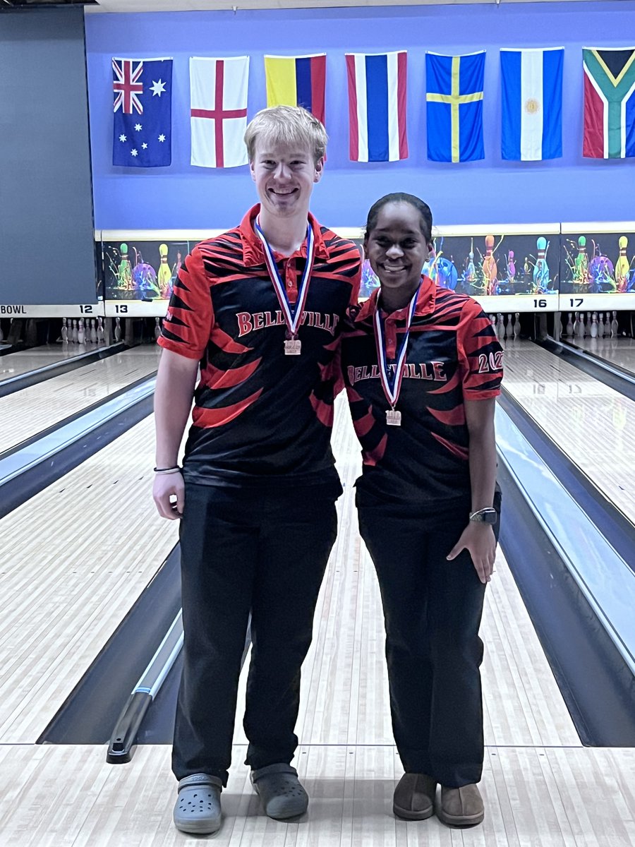 All-State Honors for bowlers Andy Folks who qualified 13th and finished in the Top 8 and Madison Thomas who qualified 6th and finished Top 8.  Congratulations to these Elite 8 Tigers!