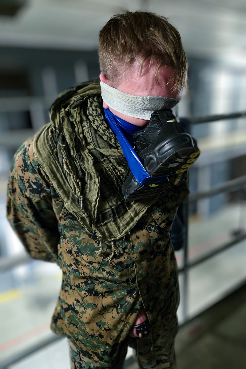 After being handcuffed to the railing, <a href="/Droid901/">Droid90</a> promptly forced his dirty sock into my mouth and made sure it wasn't going anywhere. Adding his shoe to make sure I was smelling as well as tasting him while he teased my locked cock 🥵 I totally hated it... 👀