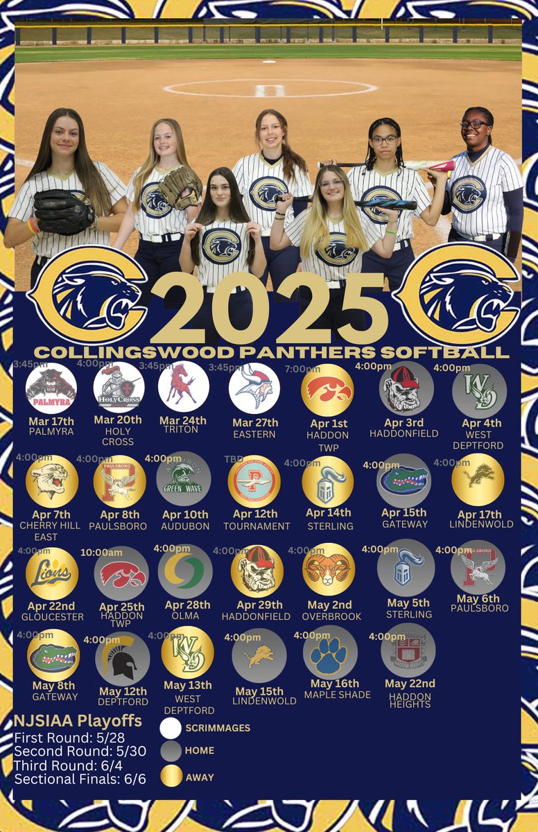 The first day of practice is right around the corner! Check out our 2025 schedule and come out and support your lady panthers🥎
