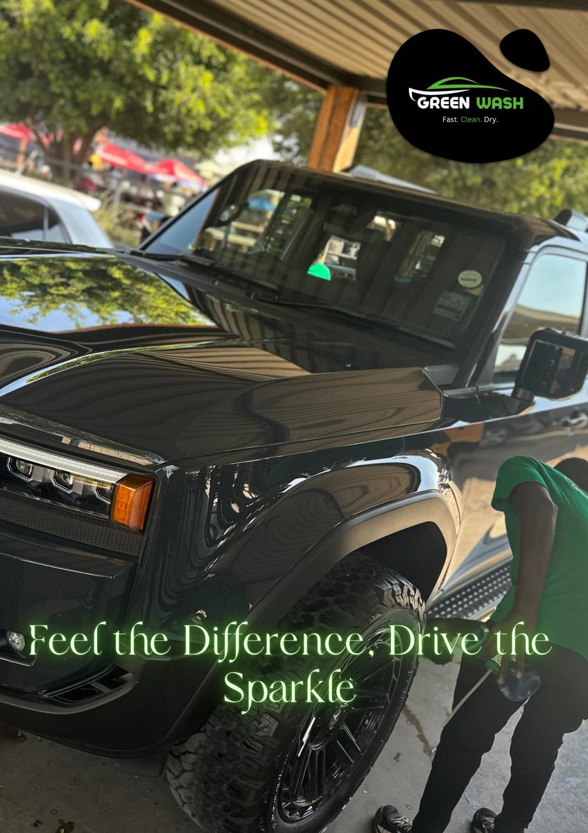 Clean Car, Relaxed You! 

Drop by M’kango Golf View, Grandaddy’s, or  Mika Convention Centre, unwind with a meal, and let us make your car  shine—water-free &amp; eco-friendly! 

#GreenWash #EcoCarCare