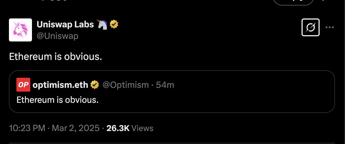 u r absolutely #GOATED if they r praising u $ETH