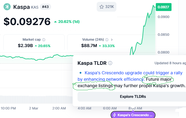 #Binance listing is coming for $KAS 🤞🔥