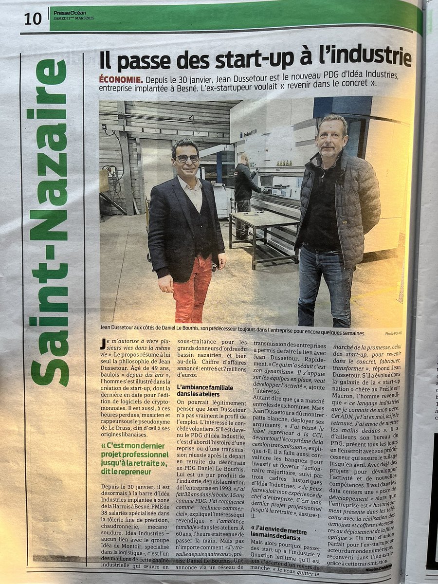 Je passe à l’industrie ✊🏼#frenchfab #neopolia #tolerie #mecanosoudure #qmos #repreneur