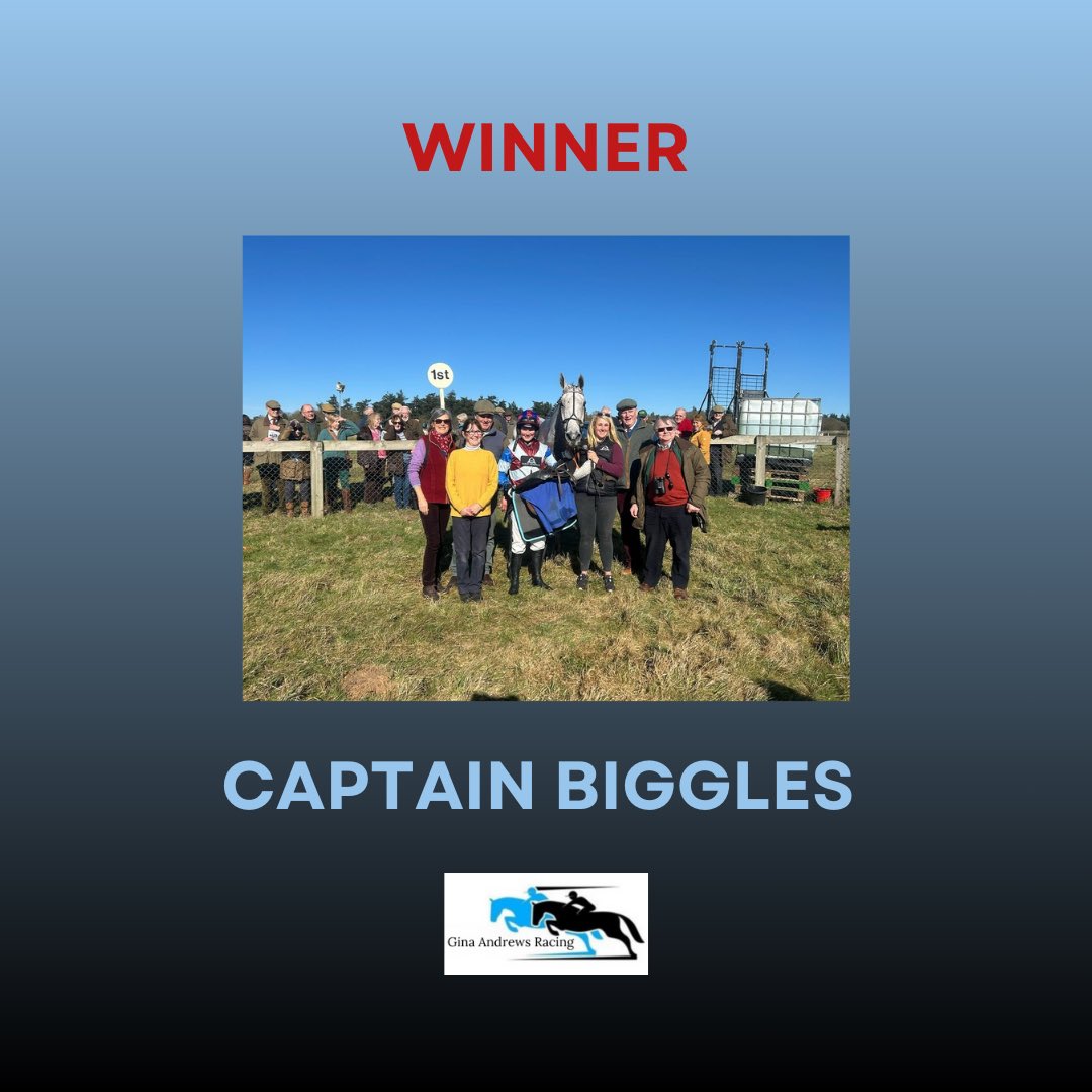 TomEllisRacing's tweet photo. We are delighted to see Captain Biggles back with a bang this afternoon under Gina💥

Biggles returned to winning ways in the Conditions Race Level 2 winning by 8 lengths for his enthusiastic owners. 😎

@harleyequestrian @bestresidential @FreshAirLtd 

#pointopoint https://t.co/sRILWdIZ3a