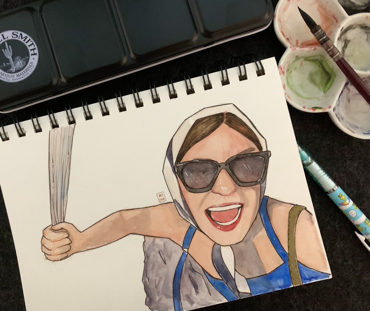 kopibini's tweet image. Aiah Palo Meme. 😂

*last na to for todays vidyow, minsan lang po ako dapuan ng kasipagan haha.
#watercolor #funarts #aiahrt