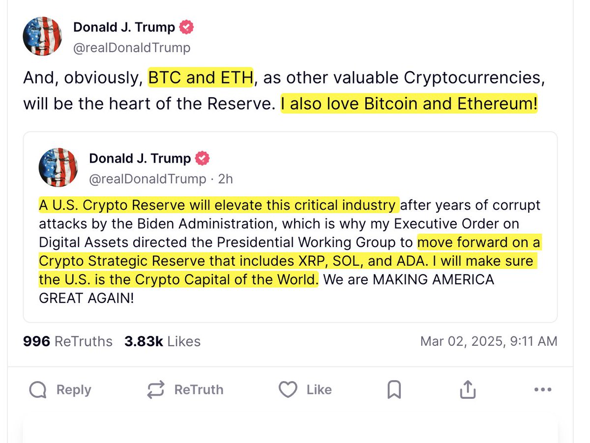 BREAKING: U.S. Crypto Strategic Reserve Confirmed!
