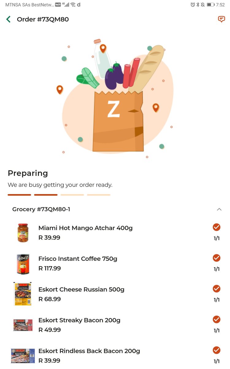 MerleDM's tweet photo. @Zulzi_SA it's been 2 hours waiting for my order, is everything OK there? https://t.co/IZx9OQIamk