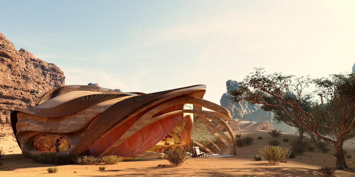 هكذا سيصبح منتجع " أزوليك العلا " المستوحى تصميمه من البيئة الطبيعية الثقافية في #العلا 🤩❤️‍🔥