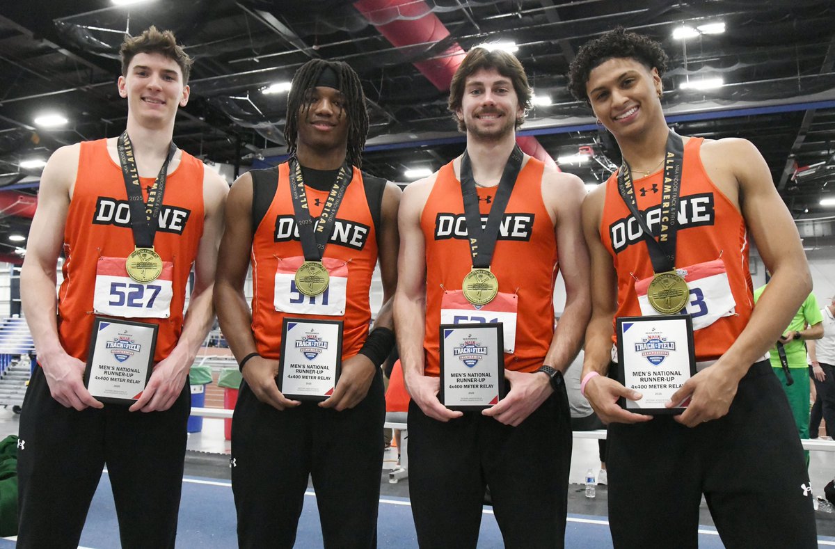 Andy McCallister (@scoop_doanetf) on Twitter photo A view to a #DoaneTF record in the men's 4x400… 3:10.44, if you're keeping track
<a href="/joaquinyourking/">Joaquin Gutierrez</a> :48.22
<a href="/CalebMulder2/">Caleb Mulder</a> :49.19
<a href="/AndrewB2024/">Andrew Brown</a> :46.94
<a href="/zt__47/">Zach Turner</a> :46.10 A view to a #DoaneTF record in the men's 4x400… 3:10.44, if you're keeping track
<a href="/joaquinyourking/">Joaquin Gutierrez</a> :48.22
<a href="/CalebMulder2/">Caleb Mulder</a> :49.19
<a href="/AndrewB2024/">Andrew Brown</a> :46.94
<a href="/zt__47/">Zach Turner</a> :46.10