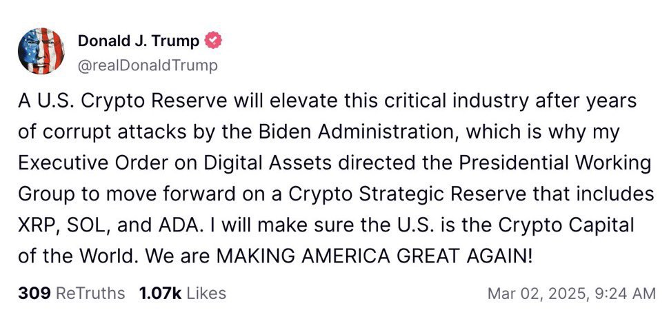 We need to end wasteful spending and reduce the deficit so we’re going to dump a bunch of taxpayer dollars into highly speculative crypto projects with no real use cases other than the enduring hope that some idiot will buy it from us later at a higher price. Absolutely nuts.