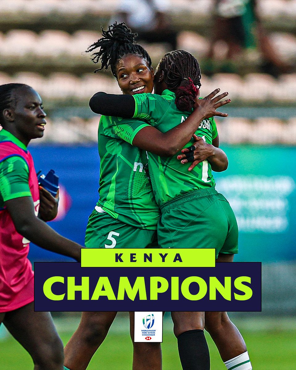 SVNSSeries's tweet image. Champions! 🏆

@OfficialKRU take home the first title of the #7sChallengerSeries 🇰🇪
