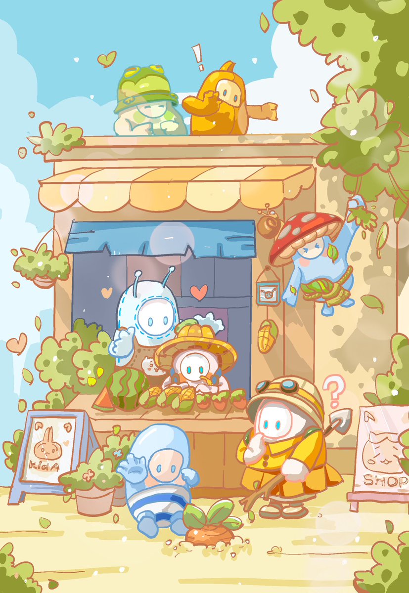 🌽早春的出游大行动！🍃
全家福📸
#Fallguys