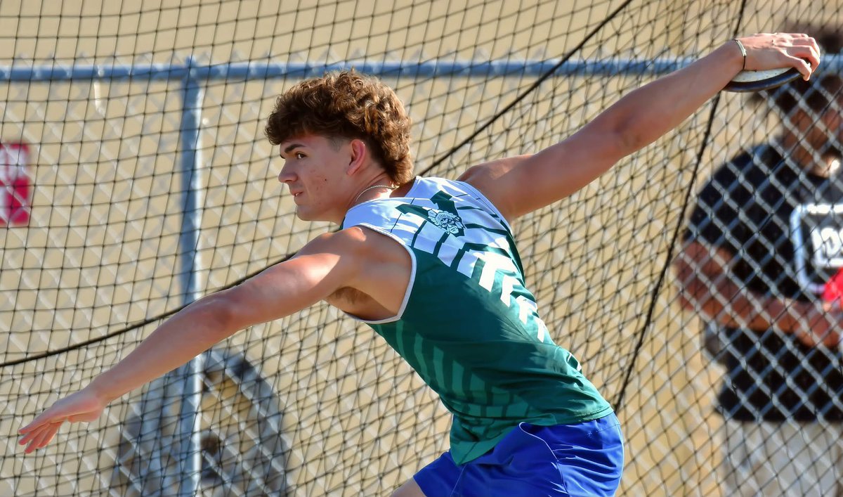 Got 1st place discus at Charlotte Invitational Meet. Now 7th in the state for C/O 2026 and 18th in the state out of all classes. #itsjustdifferenthere <a href="/john_p34/">John Peacock</a> <a href="/jleee74/">Coach Josh Hunter</a> <a href="/VeniceIndianFB/">VeniceIndianFootball</a>