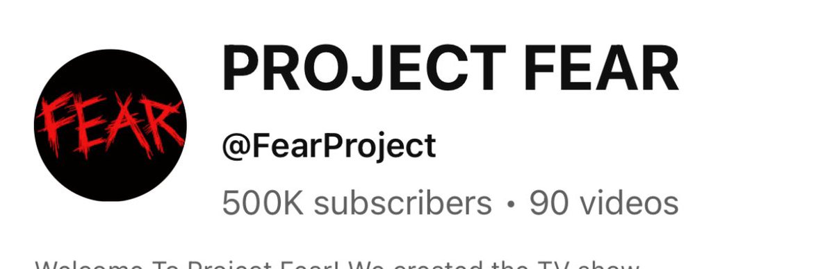 500k?! You guys are INSANE! Thank you so much for getting us this far! We love you, Fear Fam! ❤️