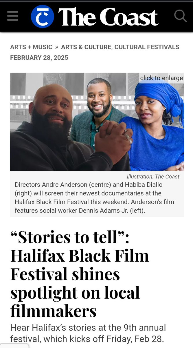 Habiba Diallo (@haalabeeba) on Twitter photo Delighted that my very first short film premiered yesterday in the <a href="/HABlackFilmFest/">Halifax Black Film Festival</a>
This has really been a huge commitment on my part. I've been working on this for the past 8 months. Thanks to the <a href="/BBIC_ENAC/">Being Black in Canada | Etre Noir.e au Canada</a> program & congrats to my fellow filmmakers on this achievement. Delighted that my very first short film premiered yesterday in the <a href="/HABlackFilmFest/">Halifax Black Film Festival</a>
This has really been a huge commitment on my part. I've been working on this for the past 8 months. Thanks to the <a href="/BBIC_ENAC/">Being Black in Canada | Etre Noir.e au Canada</a> program & congrats to my fellow filmmakers on this achievement.
