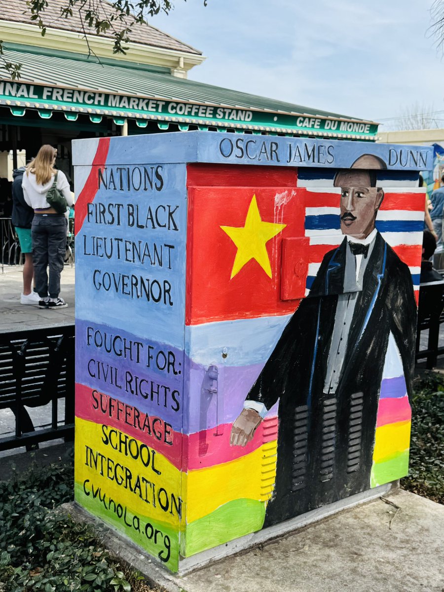 Spotted today in New Orleans: An homage to businessman and the nation’s first black Lt. Governor, Oscar James Dunn. 

A proud, unapologetic, REPUBLICAN!