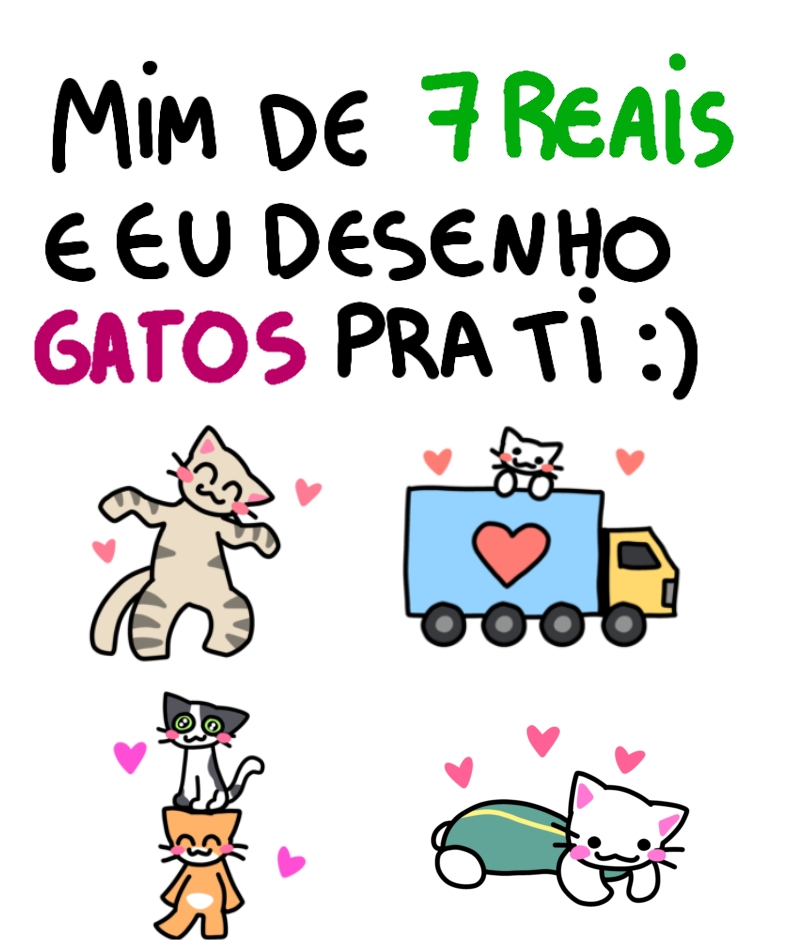 oi eu desenho gatos por 7 reais alguem quer??