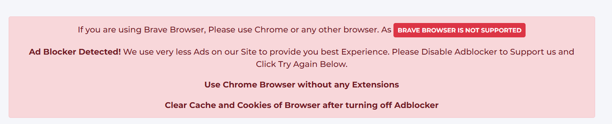 code_reu's tweet photo. @BrendanEich @awesomekling plenty of file hosting websites block brave as well (even if the adblock is disabled on the website), since brave is synonymous with adblocking

if possible, there should be a toggle to turn of brave identifiers https://t.co/wkBzYurZx6