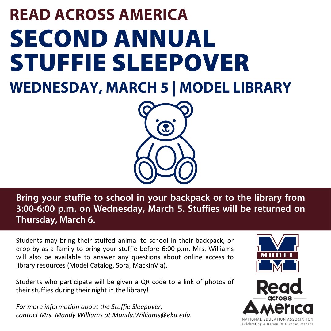 Model Laboratory Schools (@ekumodel) on Twitter photo ๐บ๐ธ๐ #ReadAcrossAmerica ๐ช๐ฒ๐ฒ๐ธ ๐๐๐ฎ๐ฟ๐๐ ๐ง๐ข๐ ๐ข๐ฅ๐ฅ๐ข๐ช!
๐ฟ๐ ๐ผ๐ป๐ฑ๐ฎ๐โRead Outside
๐๐ง๐๐ฒ๐๐ฑ๐ฎ๐โBring Your Favorite Book
๐งธ๐ช๐ฒ๐ฑ๐ป๐ฒ๐๐ฑ๐ฎ๐โBook Buddy + Stuffie Sleepover
๐จ๐ง๐ต๐๐ฟ๐๐ฑ๐ฎ๐โMake a Bookmark
๐ธ๐๐ฟ๐ถ๐ฑ๐ฎ๐โModel Reading Garden ๐บ๐ธ๐ #ReadAcrossAmerica ๐ช๐ฒ๐ฒ๐ธ ๐๐๐ฎ๐ฟ๐๐ ๐ง๐ข๐ ๐ข๐ฅ๐ฅ๐ข๐ช!
๐ฟ๐ ๐ผ๐ป๐ฑ๐ฎ๐โRead Outside
๐๐ง๐๐ฒ๐๐ฑ๐ฎ๐โBring Your Favorite Book
๐งธ๐ช๐ฒ๐ฑ๐ป๐ฒ๐๐ฑ๐ฎ๐โBook Buddy + Stuffie Sleepover
๐จ๐ง๐ต๐๐ฟ๐๐ฑ๐ฎ๐โMake a Bookmark
๐ธ๐๐ฟ๐ถ๐ฑ๐ฎ๐โModel Reading Garden