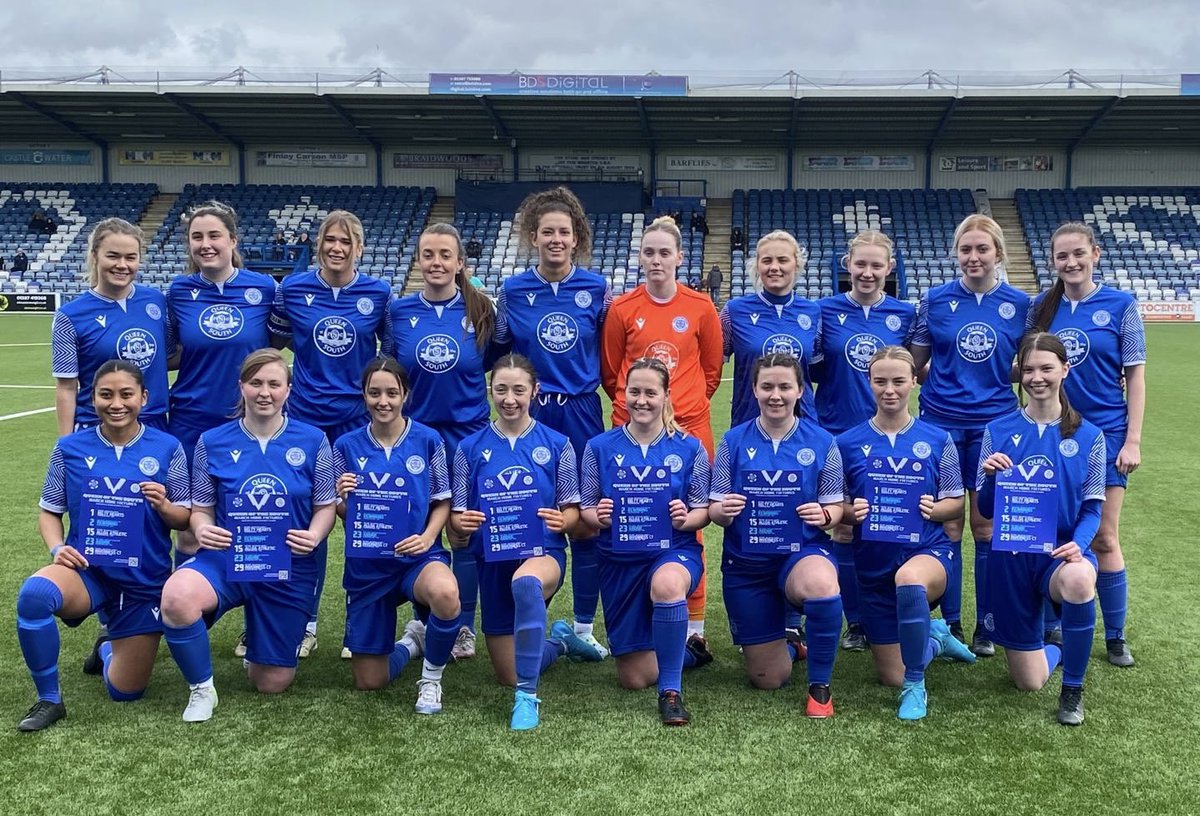 Congratulations to Queens ladies on their super 5-1 home win today. 

Great to also have them enter our competition &amp; help advertise our monthly match posters for both the ladies &amp; men’s teams. Many thanks.

For a chance to win just send in a selfie with one of our many posters.