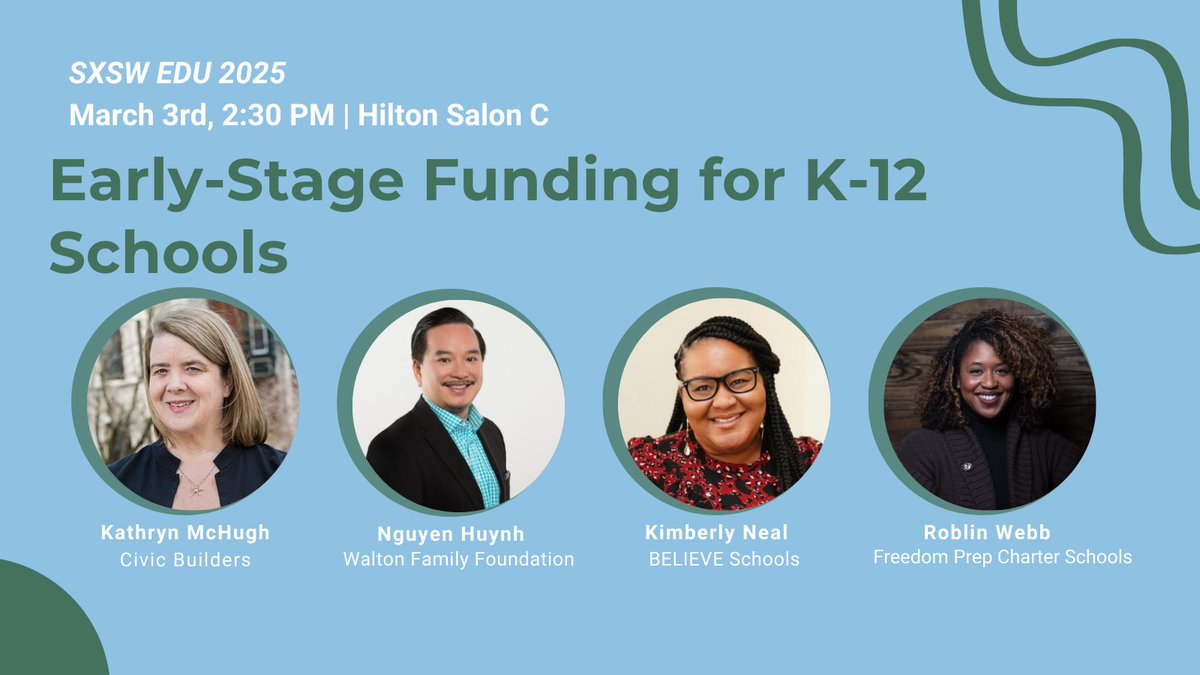 Struggling with early-stage funding for K-12 schools? Join Founder &amp; CEO <a href="/roblinwebb/">Roblin Webb</a> TODAY at <a href="/SXSWEDU/">SXSW EDU</a> for “Early-Stage Funding for K-12 Schools” and explore innovative ways to unlock crucial funding. 

Add it to your schedule: schedule.sxswedu.com/2025/events/PP…