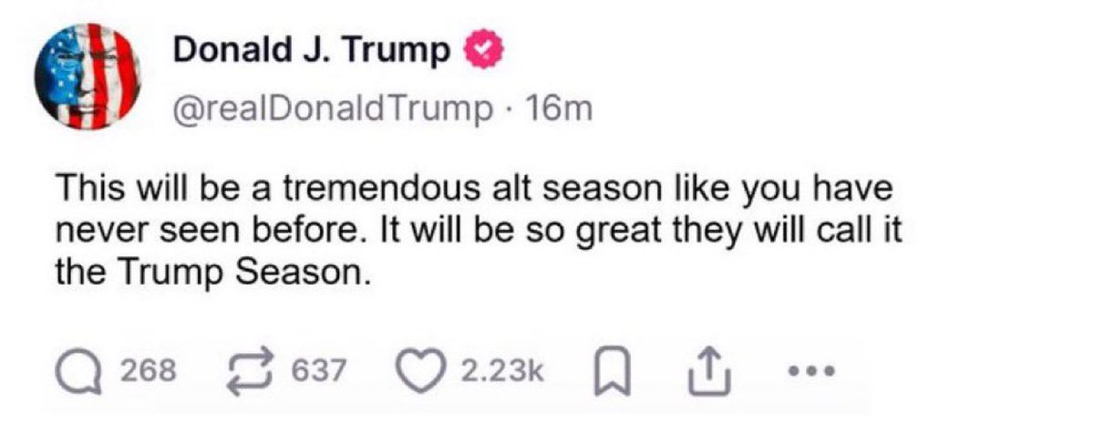 TRUMP SEASON STARTS NOW