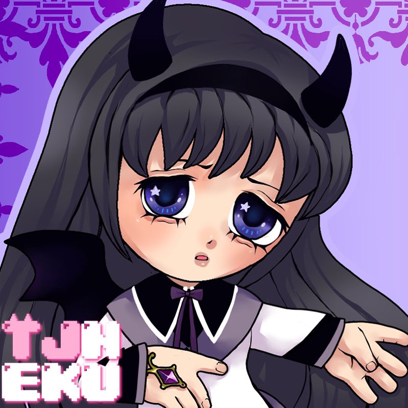 Homura Akemi! 2/12 sticker designs done! #MadokaMagica