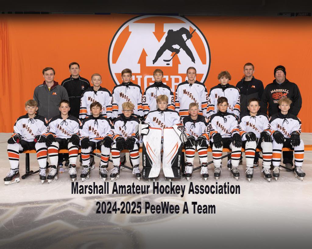 One more game. Pee Wee A with face Thief River Falls at 4pm today, winner advances to the state tournament. Let’s go boys! Watch the game live at marshallhockey.com