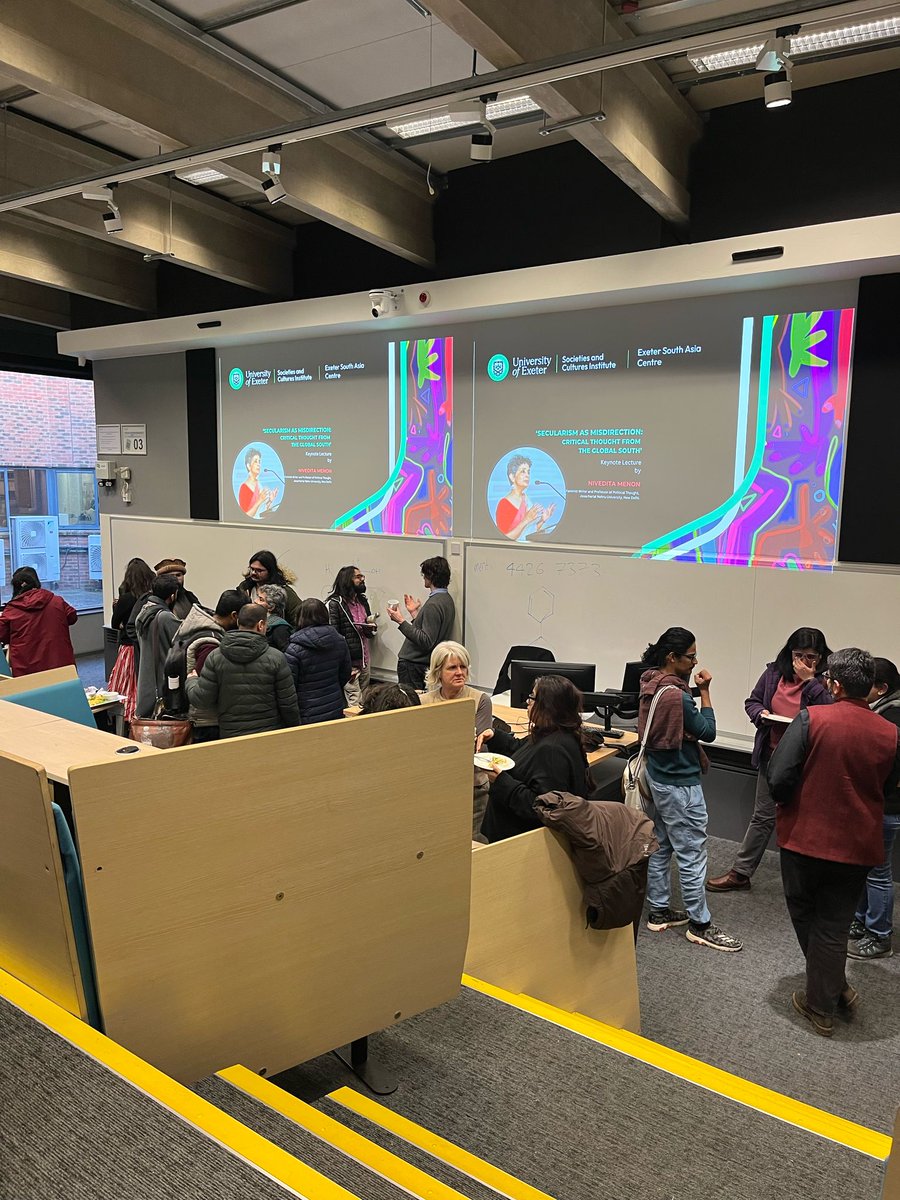 Exeter South Asia - @exetersouthasia.bsky.social (@sasia_exeter) on Twitter photo This was followed by Prof Menon's first keynote at Streatham (<a href="/UniOfExeterHASS/">Faculty of Humanities, Arts & Social Sciences</a>) on 'Secularism as Misdirection: Critical Thought from the Global South' which shaped important conversations about secularism, caste, capitalism, and patriarchy. This was followed by Prof Menon's first keynote at Streatham (<a href="/UniOfExeterHASS/">Faculty of Humanities, Arts & Social Sciences</a>) on 'Secularism as Misdirection: Critical Thought from the Global South' which shaped important conversations about secularism, caste, capitalism, and patriarchy.