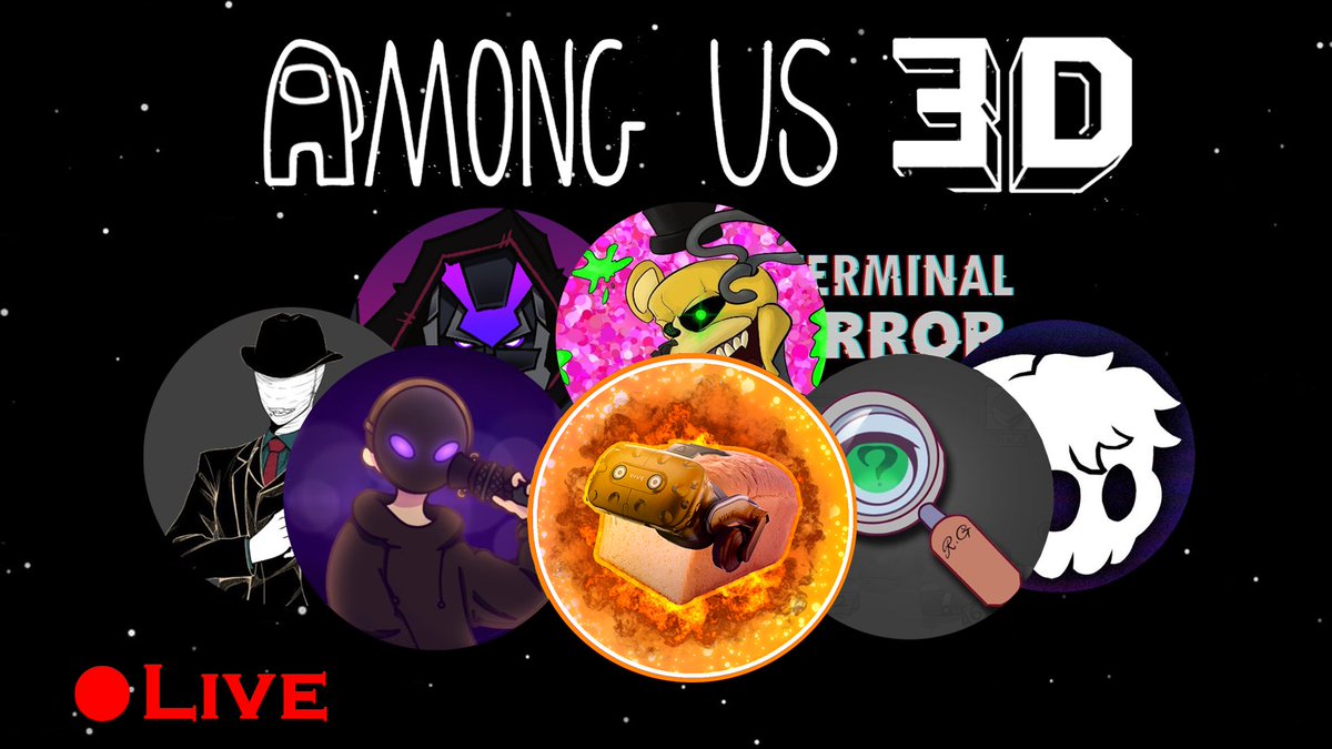 ExplodingLoaf's tweet image. Hey y&apos;all

I&apos;ll be streaming Among Us 3D again tonight at 7pm EST with creators: @alepi_alt @Cryonide_ @Drazam04 @GlamrockDusky @boi_goopy @NarrowRaven @OVDRStudios @RemGamez &amp;amp; @terminalerror1. Can&apos;t wait to see you all there. #FNAF #AmongUs #AmongUs3D