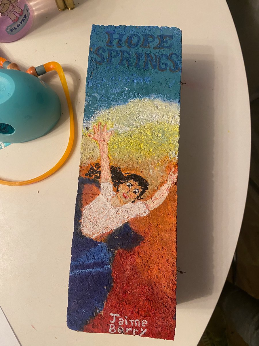 jaime_berry3's tweet image. My sister and my niece are painting “book bricks” for their garden and this is their first one! ❤️😭