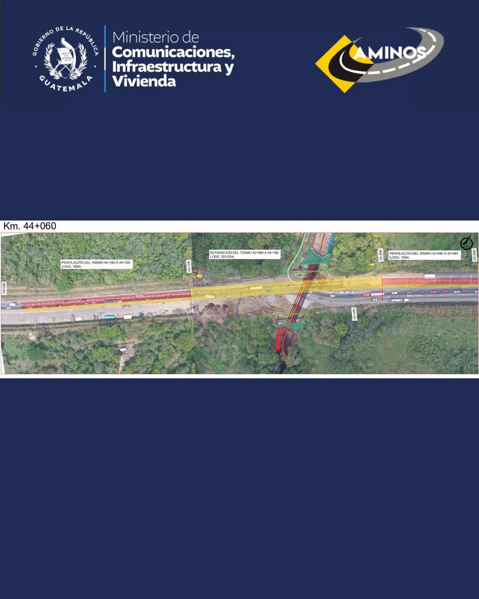 vichoguate's tweet photo. Restringirán paso de vehículos en la Autopista Palín-Escuintla del martes 4 al jueves 6 de Marzo.

Ello por los trabajos en el kilómetro 44.

Rutas alternas:
•Carretera vieja entre Palin y Escuintla 
•Ruta Nacional 14. https://t.co/JuAMxDal85
