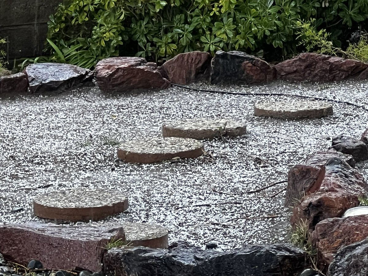 HopeNote's tweet image. #Hailstorm in Santa Clarita just now! @kcalnews @KCBSKCALDesk  @weatherchannel @LAWeather #hail #weather #santaclarita