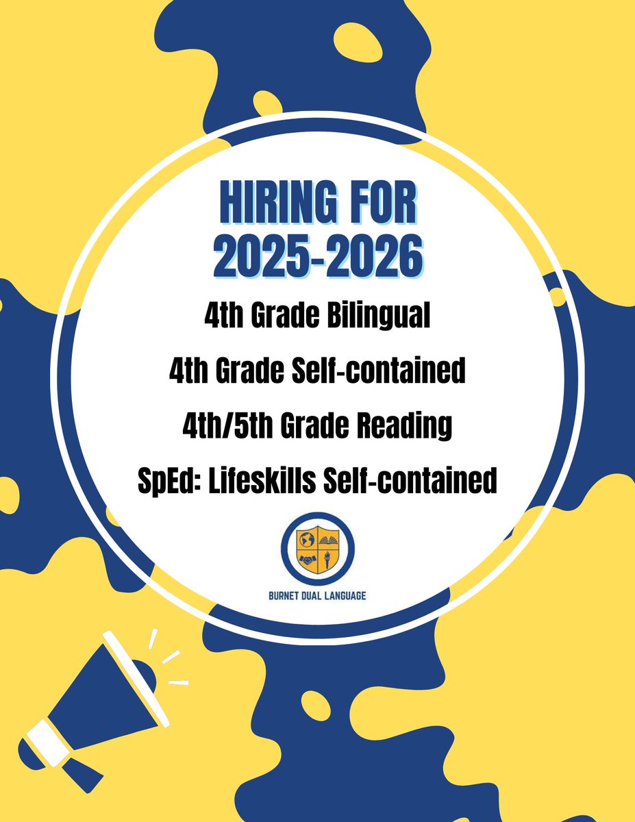 We’re looking for a few new bulldogs for the upcoming school year. Come join us at <a href="/BurnetES/">Burnet Elementary</a>!