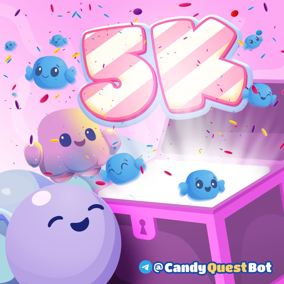 PlaySugarQuest's tweet image. 🎉🍬 Candy Quest Hits 5,000 Players! 🍬🎉

Hey Questors!

We’ve just reached a sweet milestone, our community now has 5,000 players! Your passion and dedication have made this journey incredible, and we’re just getting started.

To celebrate, we’re rolling out some special…