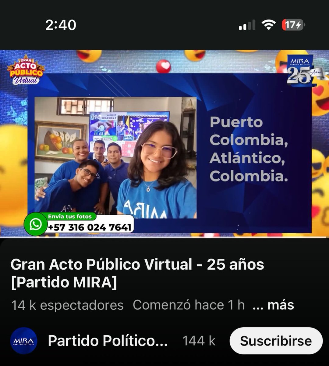 #MIRANosUne feliz cumpleaños <a href="/PartidoMIRA/">Partido MIRA</a> 25 años.