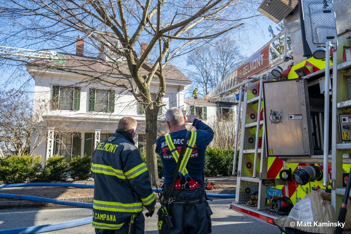 matty_kam's tweet image. Crews in #Belmont battled a 2-alarm fire on Pleasant Street this afternoon. It is unclear if there are any injuries or what started the fire. #BREAKING