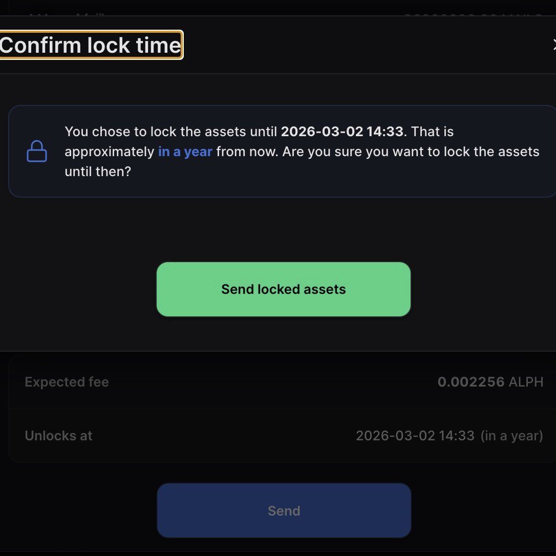 Maïlos treasury just bought 1000 $ALPH worth of $MAILO and has locked it for 1 year.