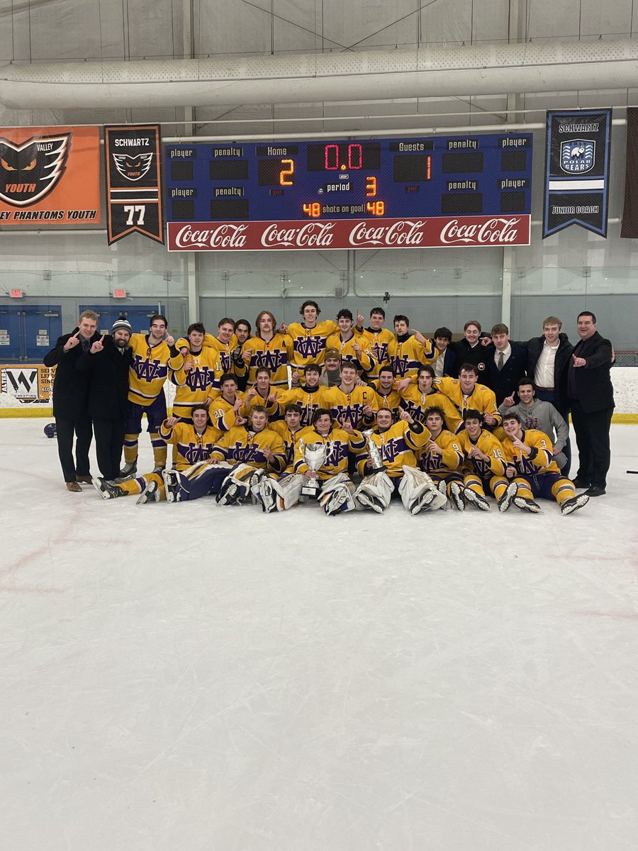 Your 2025 ECHA AJ Ruth Cup Champions West Chester University Golden Rams!!! Good luck at ACHA Nationals boys!