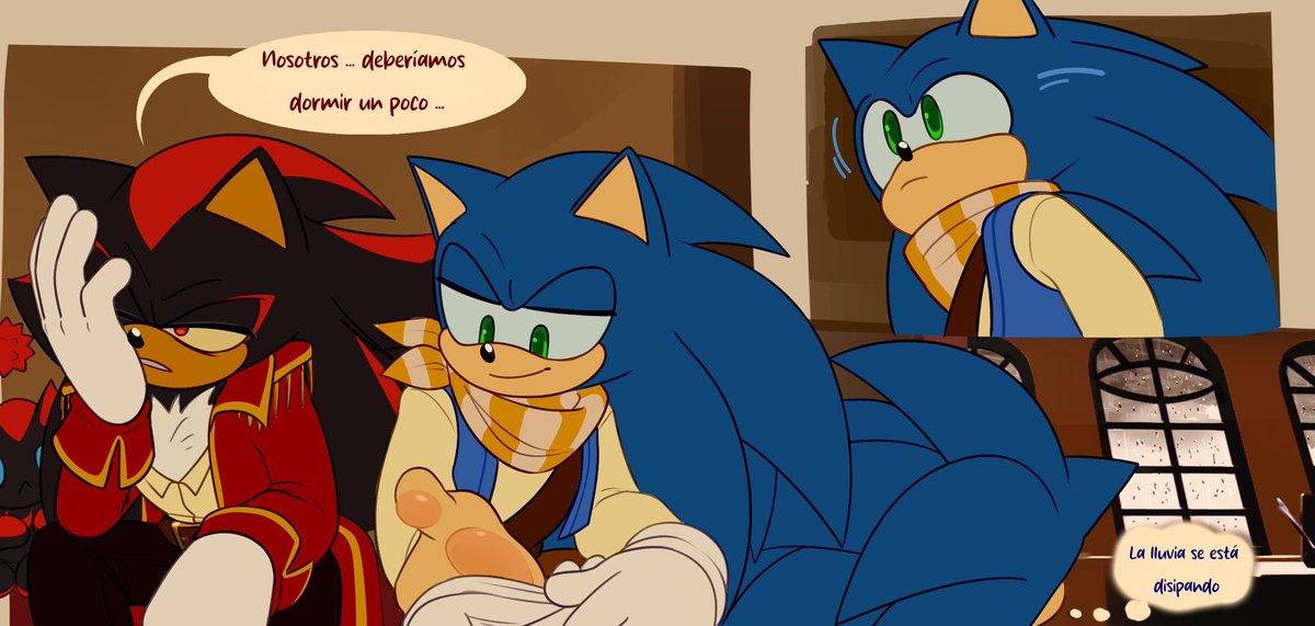 BermudezArizaga's tweet photo. Un hermoso cómic de @ShipsLucia y @saltyfrgnwater ❤️💙#SONIC #shadow   #sonadow https://t.co/vcz5N0pZ4f