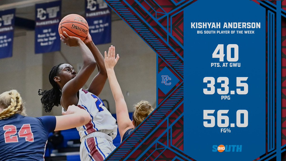 BlueHoseWBB's tweet photo. Video game numbers 🎮

Congrats to Kishyah on winning @BigSouthSports Player of the Week!!

🗞 - https://t.co/CBnYPDFAs7

#GoBlueHose https://t.co/8BpKABFfV3