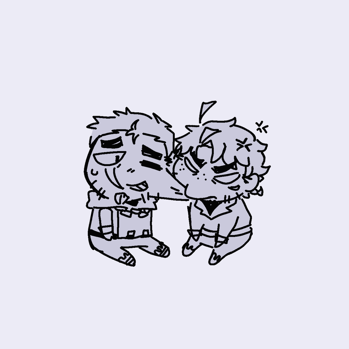 desenhos antigos dos AshGrom que esqueci de postar 
dois velhos felizes acordando de manhã ☕✨

#ashgrom #gromash