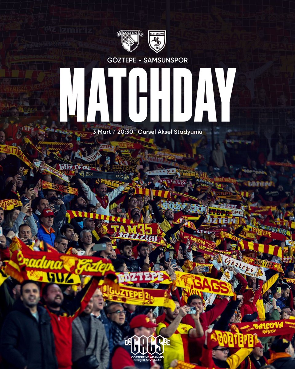 Haydi Bastır Şanlı Göztepe💛❤️

🗓️ 3 Mart Pazartesi
🕣 20:30
📍 Gürsel Aksel Stadyumu

#HaydiBastırŞanlıGöztepe #Göztepe #GAGS #Samsunspor