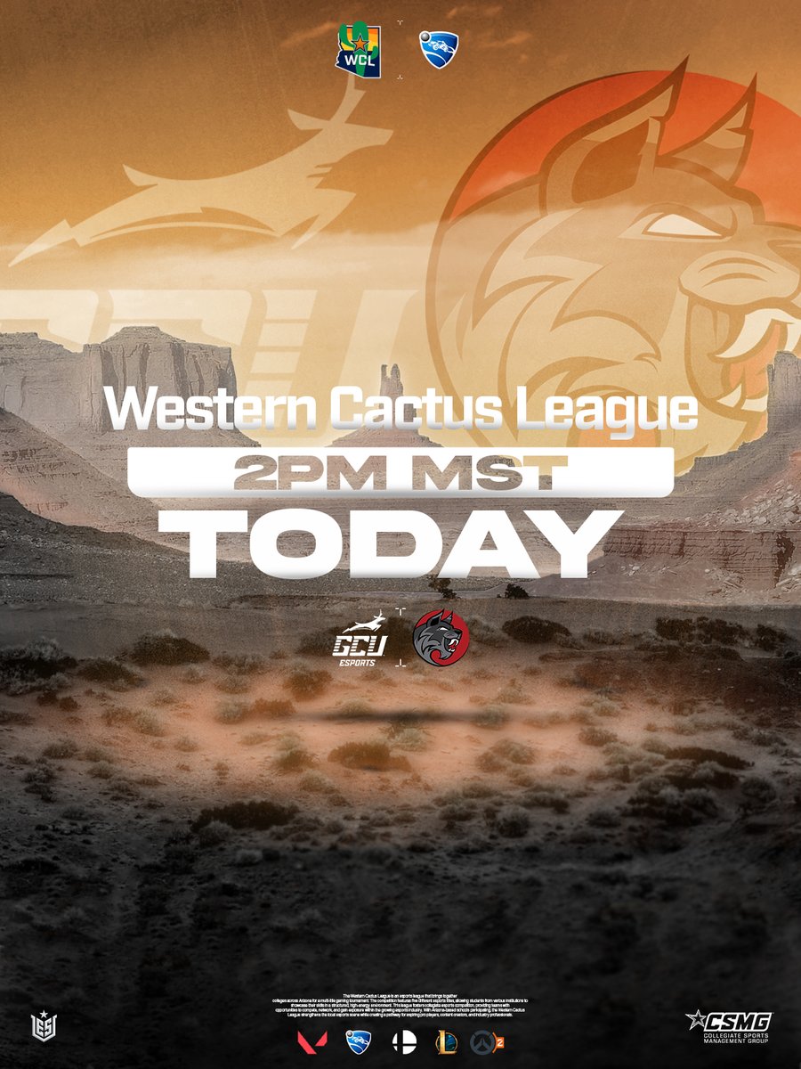 GCU Esports๐ฆ (@esports_gcu) on Twitter photo As the action continues <a href="/AZEsportsClub/">Arizona Esports Club</a> versus <a href="/Esports_GCU/">GCU Esports๐ฆ</a> today at 2:30pm! Watch it live the GCU Esports Arena or live on our Youtube!
๐youtube.com/live/t8-BUYVsFโฆ
#esportu #2025WCL #gaming As the action continues <a href="/AZEsportsClub/">Arizona Esports Club</a> versus <a href="/Esports_GCU/">GCU Esports๐ฆ</a> today at 2:30pm! Watch it live the GCU Esports Arena or live on our Youtube!
๐youtube.com/live/t8-BUYVsFโฆ
#esportu #2025WCL #gaming