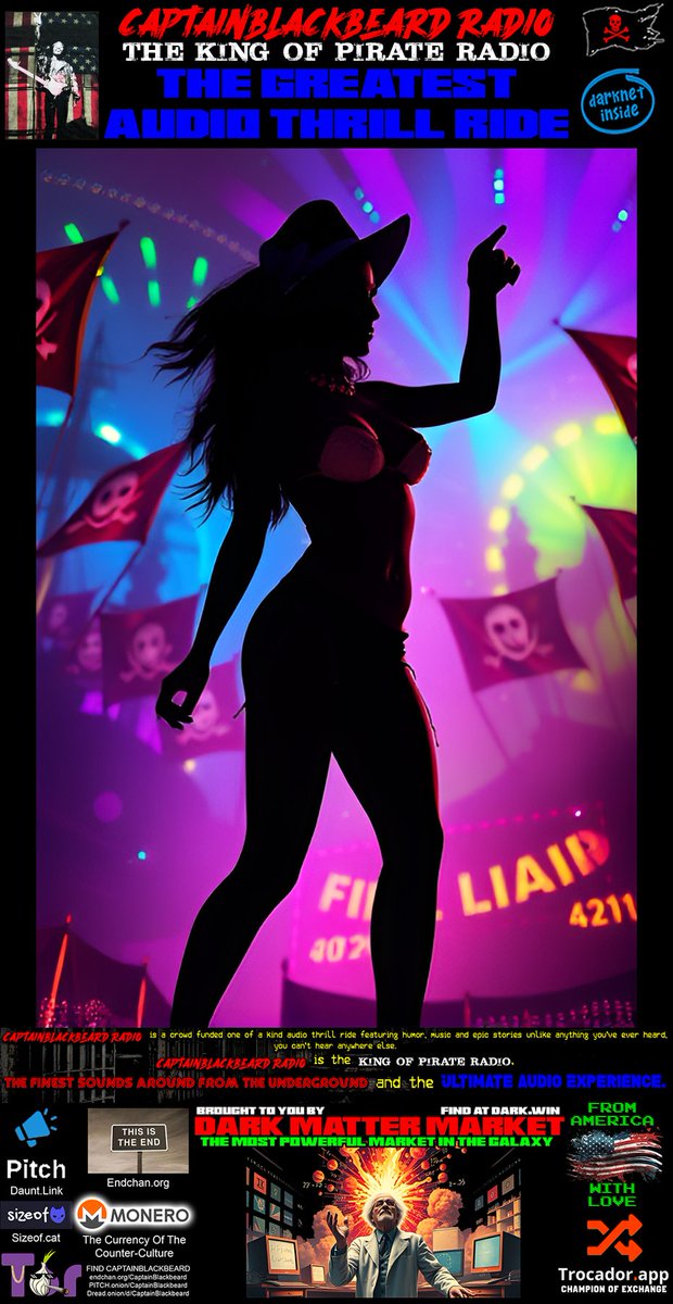 DNPirateRadio's tweet image. CAPTAINBLACKBEARD RADIO
THE KING OF PIRATE RADIO RETURNS!   
FROM THE DARKNET WITH LOVE    

LISTEN OR DOWNLOAD  
redcircle.com/shows/CaptainB…

…3pnkpylqwxjbj2q5o4szcfeea6d27yd.onion/@captainblackb…

#PodcastLove
#AudioEntertainment
#ScriptedPodcast
#IndieAudio
#PodcastRecommendations