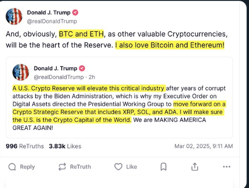 Trump will eine strategische crypto Reserve #Crypto
#Bitcoin #Reserve